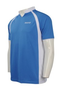 T764 團體訂購V領短袖T恤 設計V領短袖T恤 供應T恤 T恤供應商    藍色